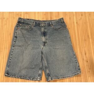 Vintage Levis Shorts Mens 38 Blue Denim 550 90s Jeans Lightwash Jorts Mens